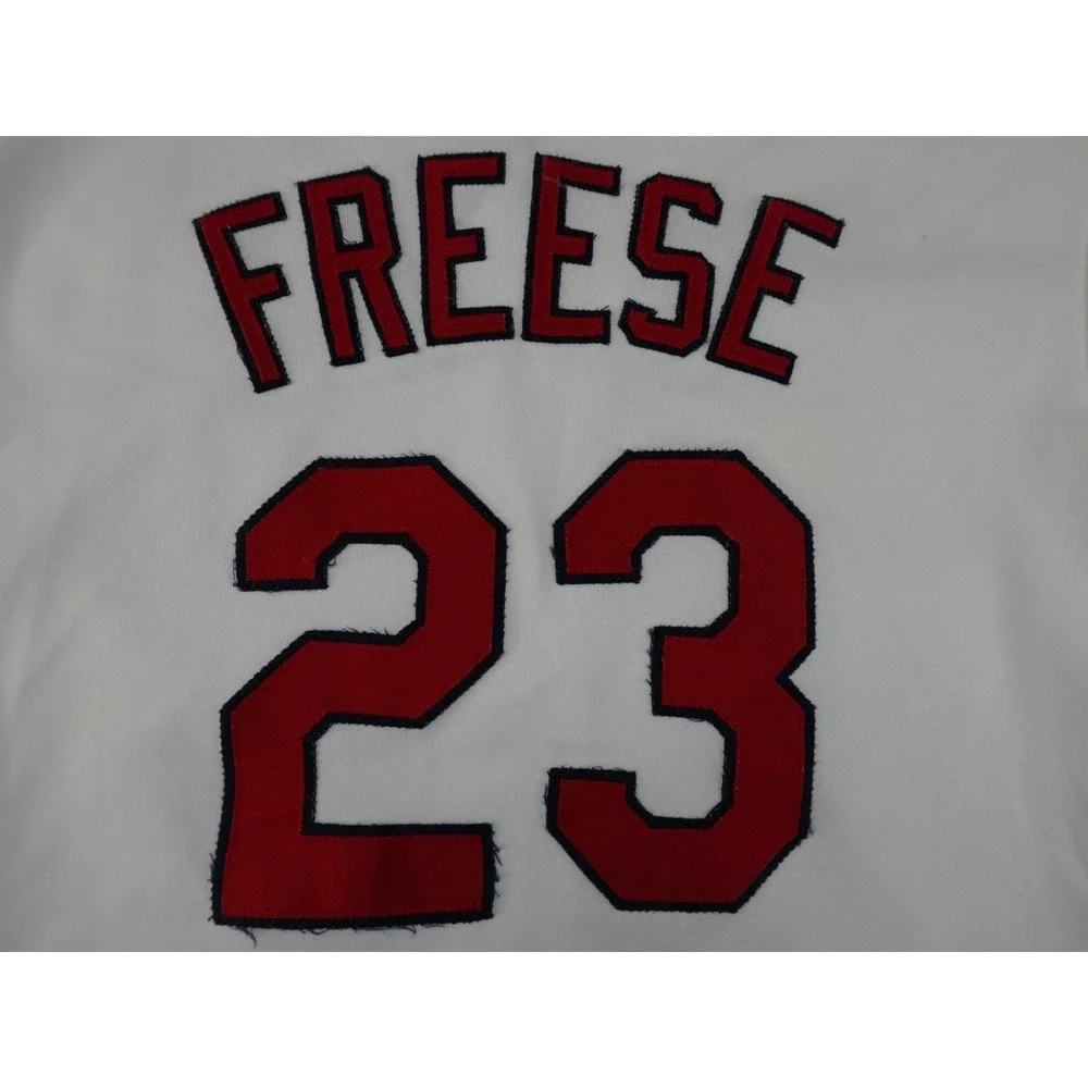 Majestic Baseball Jersey‎ Youth Large White 2011 World Series David Freese 23